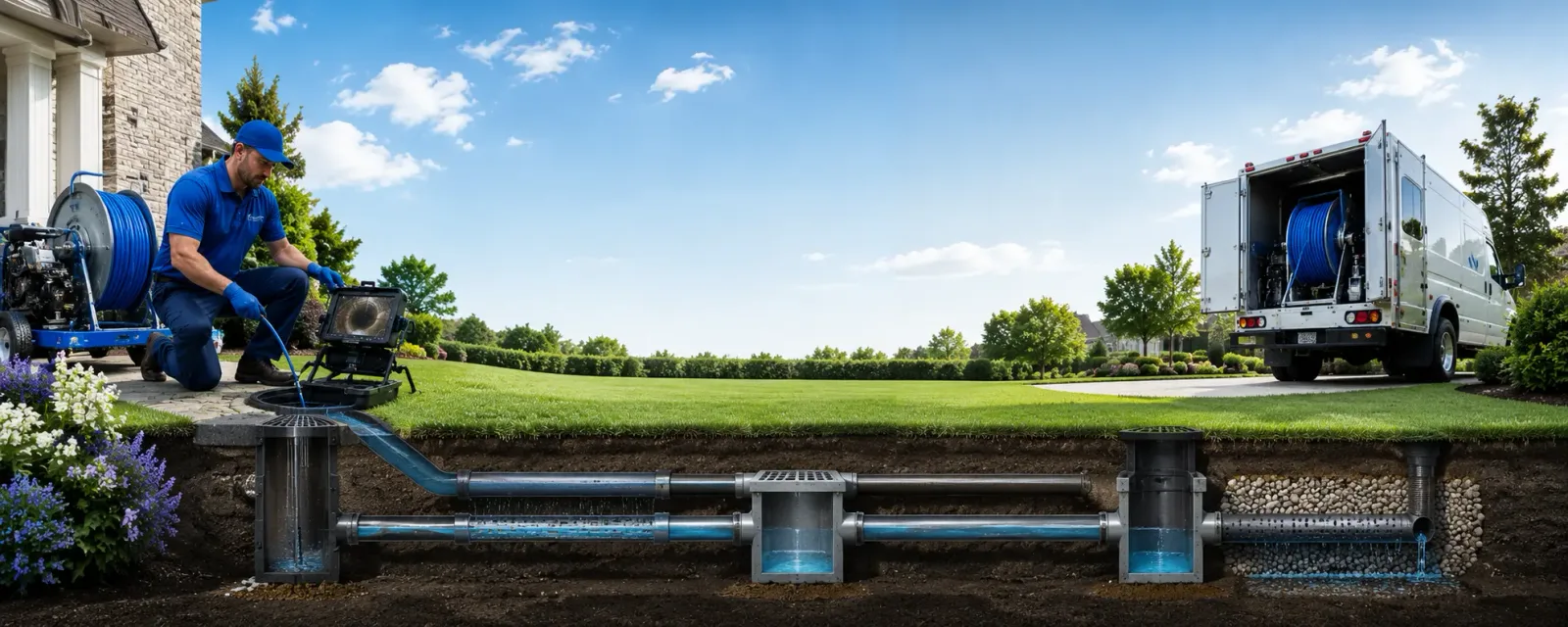 Outdoor drain cleaning information for Harrisonville, PA